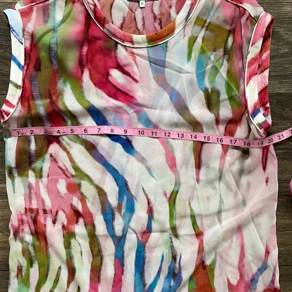 IRO Silk Rainbow Shayla Top Sheer Flowy Medium - Picture 4 of 5